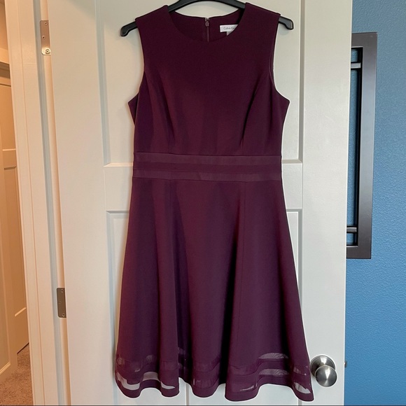 Calvin Klein Dresses & Skirts - Calvin Klein plum colored sleeveless dress
